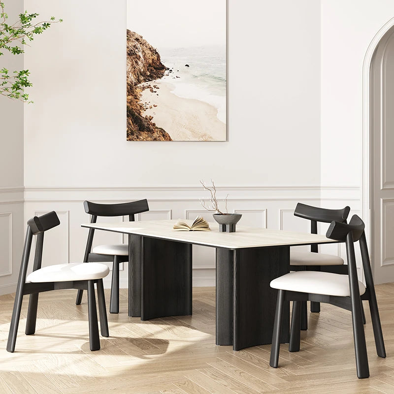 高級アッシュ材セラミック多層板テーブル | モダンなダイニング家具 | スタイリッシュで耐久性抜群 fhmj-5030