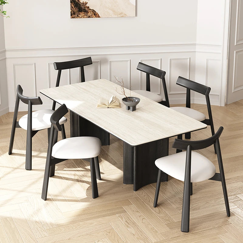 高級アッシュ材セラミック多層板テーブル | モダンなダイニング家具 | スタイリッシュで耐久性抜群 fhmj-5030