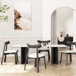 アッシュ素材のスタイリッシュチェア|合成皮革の快適な座り心地|モダンインテリアに最適! fhmj-5030-ch