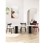 アッシュ素材のスタイリッシュチェア|合成皮革の快適な座り心地|モダンインテリアに最適! fhmj-5030-ch