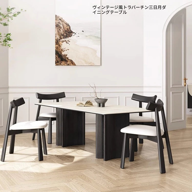 高級アッシュ材セラミック多層板テーブル | モダンなダイニング家具 | スタイリッシュで耐久性抜群 fhmj-5030