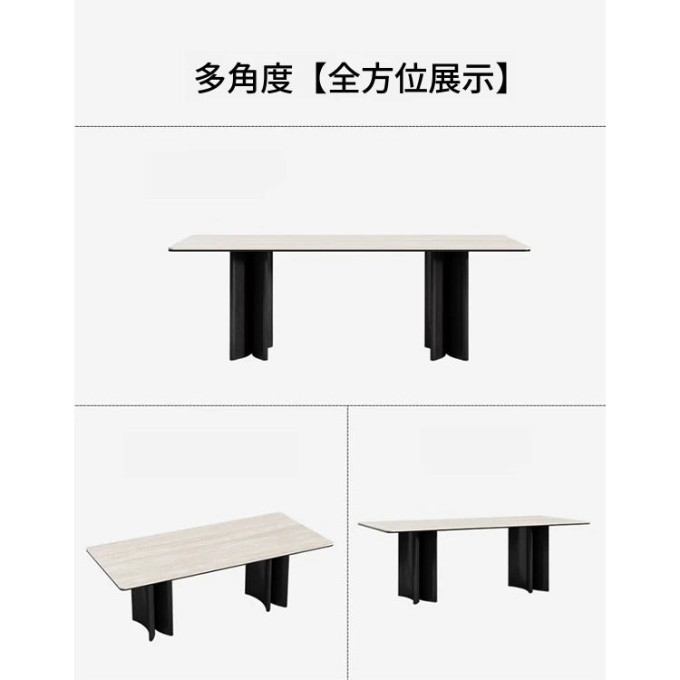 高級アッシュ材セラミック多層板テーブル | モダンなダイニング家具 | スタイリッシュで耐久性抜群 fhmj-5030