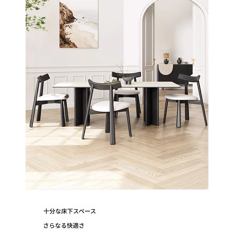 高級アッシュ材セラミック多層板テーブル | モダンなダイニング家具 | スタイリッシュで耐久性抜群 fhmj-5030