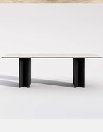 高級アッシュ材セラミック多層板テーブル | モダンなダイニング家具 | スタイリッシュで耐久性抜群 fhmj-5030