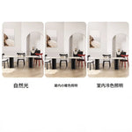 高級アッシュ材セラミック多層板テーブル | モダンなダイニング家具 | スタイリッシュで耐久性抜群 fhmj-5030