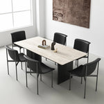 シンプルでスタイリッシュな合成皮革チェア6脚セット|現代的なダイニング空間に最適な家具 fhmj-5031-ch