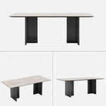 シンプルでスタイリッシュな合成皮革チェア6脚セット|現代的なダイニング空間に最適な家具 fhmj-5031-ch