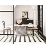 現代的なセラミックテーブル|多層板・ステンレス製|おしゃれなダイニング家具 fhmj-5032