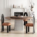 ラグジュアリー多層板テーブル|ステンレス製脚・アルミニウム合金仕様|モダンデザインのダイニングテーブル fhmj-5033