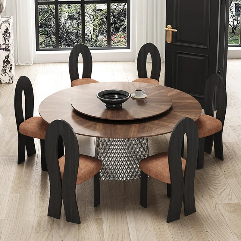 ラグジュアリー多層板テーブル|ステンレス製脚・アルミニウム合金仕様|モダンデザインのダイニングテーブル fhmj-5033