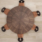 ラグジュアリー多層板テーブル|ステンレス製脚・アルミニウム合金仕様|モダンデザインのダイニングテーブル fhmj-5033