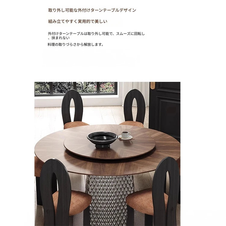 ラグジュアリー多層板テーブル|ステンレス製脚・アルミニウム合金仕様|モダンデザインのダイニングテーブル fhmj-5033