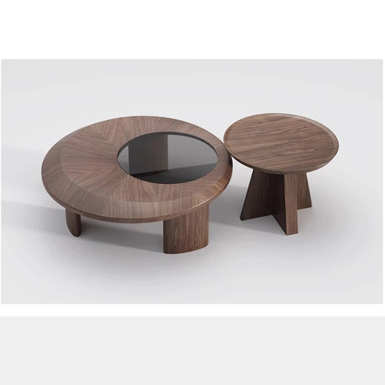 モダンセンターテーブル 中密度繊維板と強化ガラスの洗練されたデザイン おしゃれなリビングに最適 fhmj-5041