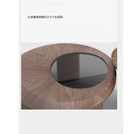 モダンセンターテーブル 中密度繊維板と強化ガラスの洗練されたデザイン おしゃれなリビングに最適 fhmj-5041