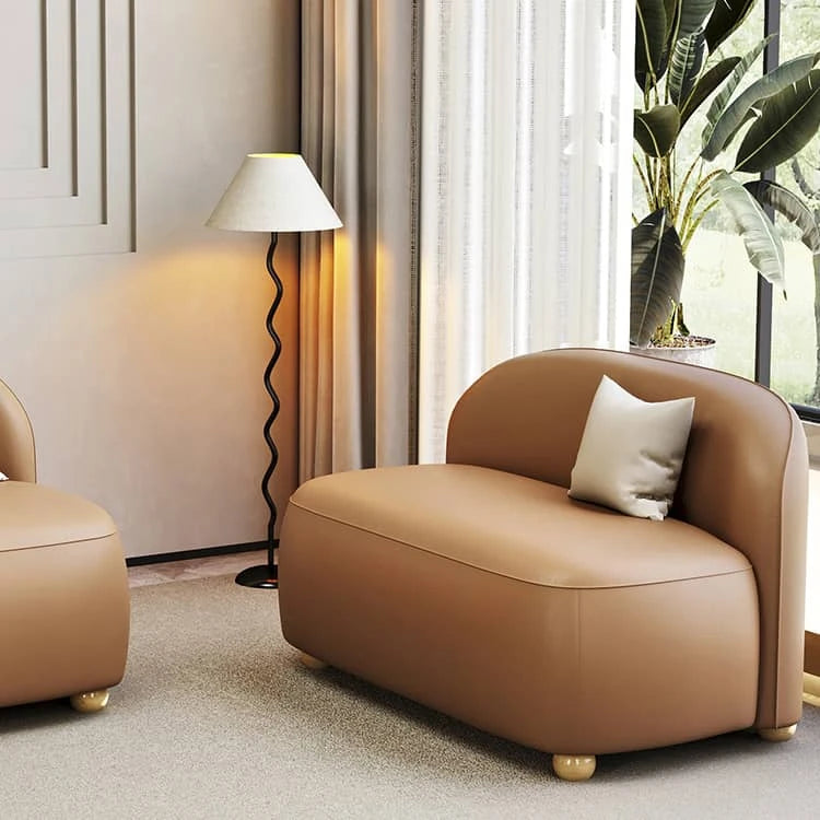 パイン材×合皮のモダンソファー|リビングをスタイリッシュに彩るコンパクトデザイン fhw-2066