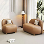 パイン材×合皮のモダンソファー|リビングをスタイリッシュに彩るコンパクトデザイン fhw-2066