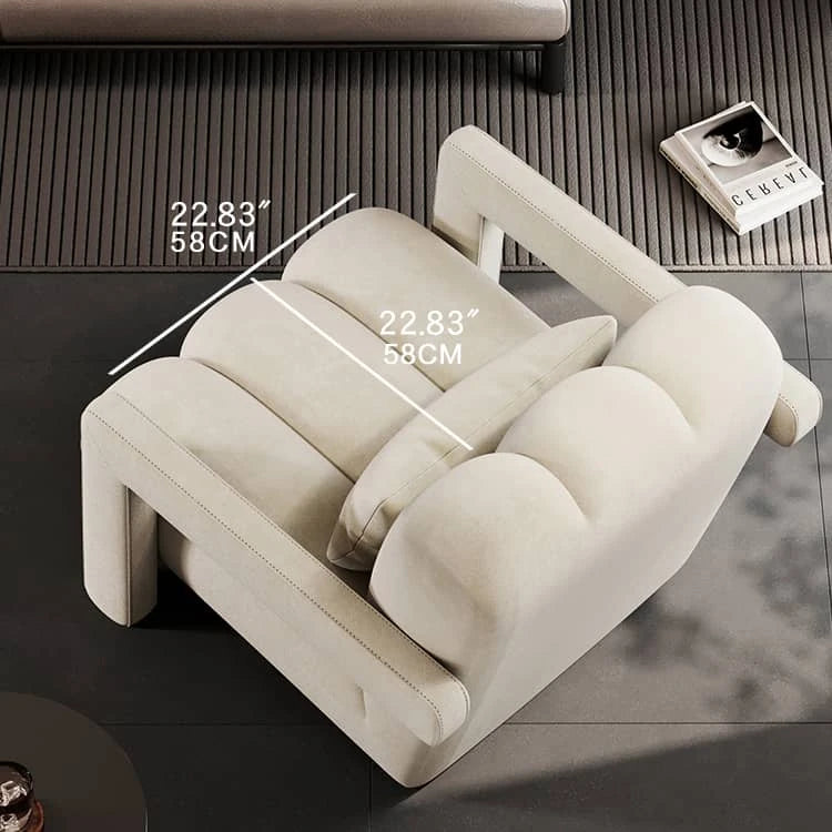 モダンアッシュ材パイルソファー|極上のくつろぎを演出する高級デザインチェア fhw-2069