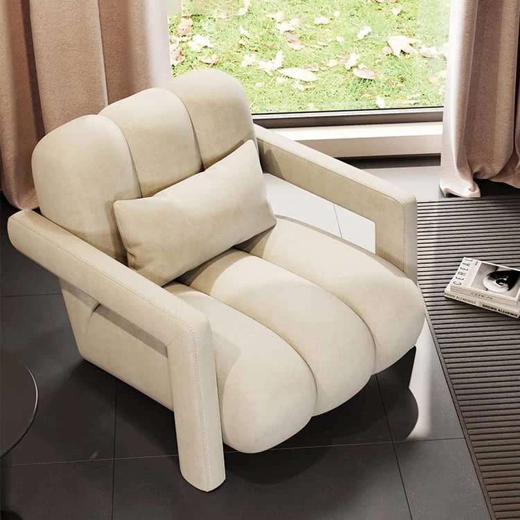 モダンアッシュ材パイルソファー|極上のくつろぎを演出する高級デザインチェア fhw-2069