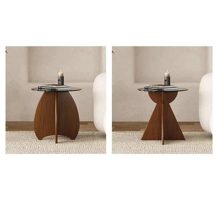 モダンデザインのパイン材&強化ガラス センターテーブルセット fhw-2093