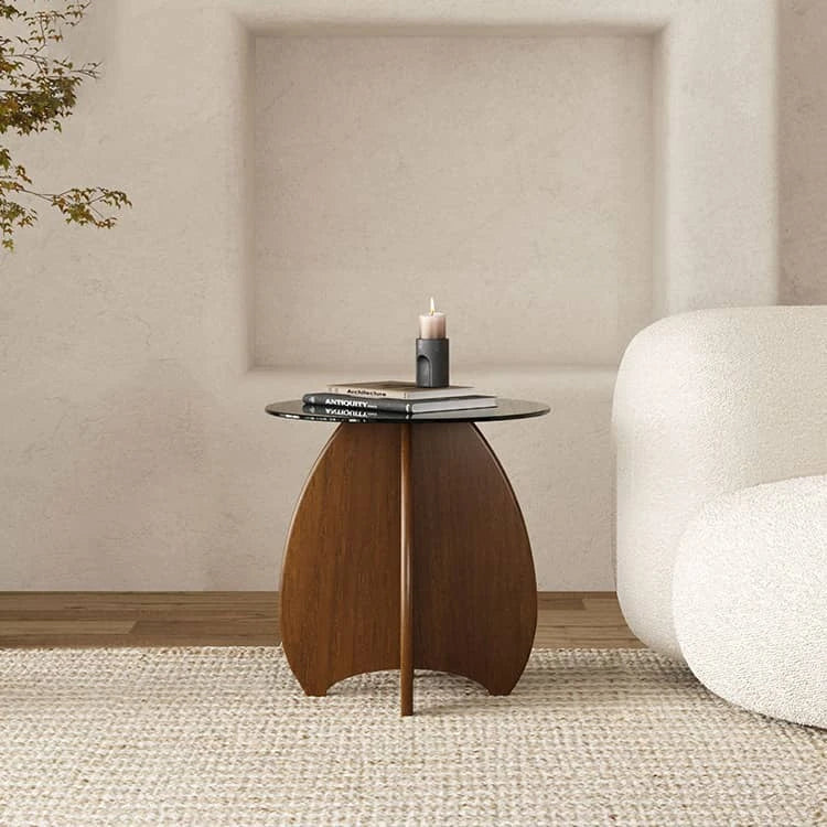 モダンデザインのパイン材&強化ガラス センターテーブルセット fhw-2093