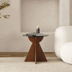 モダンデザインのパイン材&強化ガラス センターテーブルセット fhw-2093