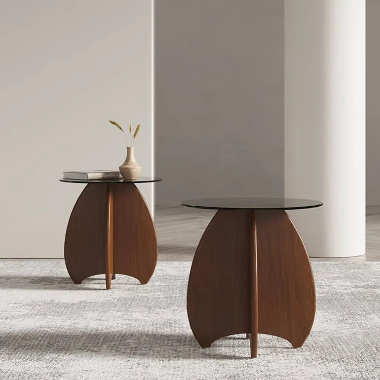 モダンデザインのパイン材&強化ガラス センターテーブルセット fhw-2093