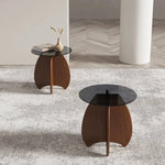 モダンデザインのパイン材&強化ガラス センターテーブルセット fhw-2093