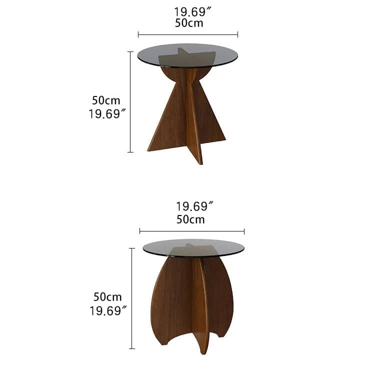 モダンデザインのパイン材&強化ガラス センターテーブルセット fhw-2093