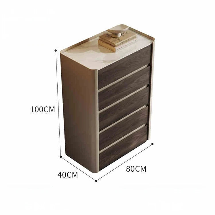 モダンデザイン多層板キャビネット|セラミック&PUレザー仕上げ|収納力抜群のインテリア家具 fhx-4578