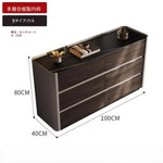 モダンデザイン多層板キャビネット|セラミック&PUレザー仕上げ|収納力抜群のインテリア家具 fhx-4578