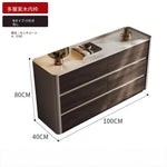 モダンデザイン多層板キャビネット|セラミック&PUレザー仕上げ|収納力抜群のインテリア家具 fhx-4578