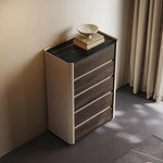 モダンデザイン多層板キャビネット|セラミック&PUレザー仕上げ|収納力抜群のインテリア家具 fhx-4578