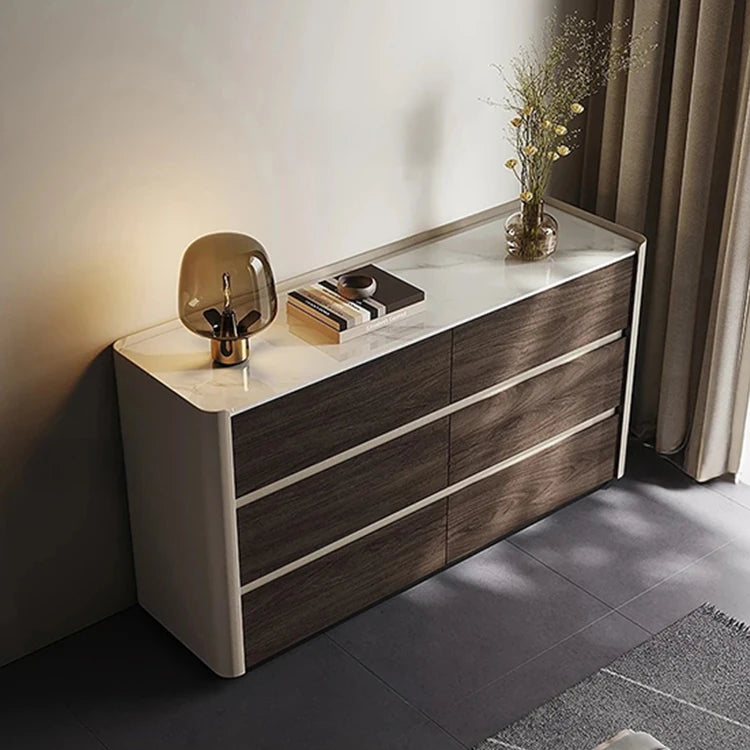 モダンデザイン多層板キャビネット|セラミック&PUレザー仕上げ|収納力抜群のインテリア家具 fhx-4578