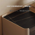 モダンデザイン多層板キャビネット|セラミック&PUレザー仕上げ|収納力抜群のインテリア家具 fhx-4578