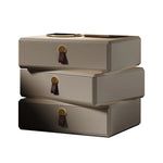 モダンデザインナイトテーブル | 多層板製 PUレザー仕上げ | スタイリッシュな収納解決策 fhx-4579