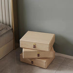 モダンデザインナイトテーブル | 多層板製 PUレザー仕上げ | スタイリッシュな収納解決策 fhx-4579