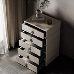 モダンデザインナイトテーブル | 多層板製 PUレザー仕上げ | スタイリッシュな収納解決策 fhx-4579