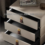 モダンデザインナイトテーブル | 多層板製 PUレザー仕上げ | スタイリッシュな収納解決策 fhx-4579