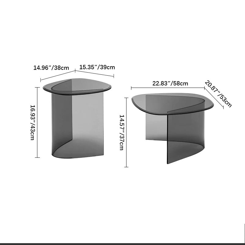 モダンデザイン強化ガラスセンターテーブル|リビングに映える洗練された一品 fif-4507