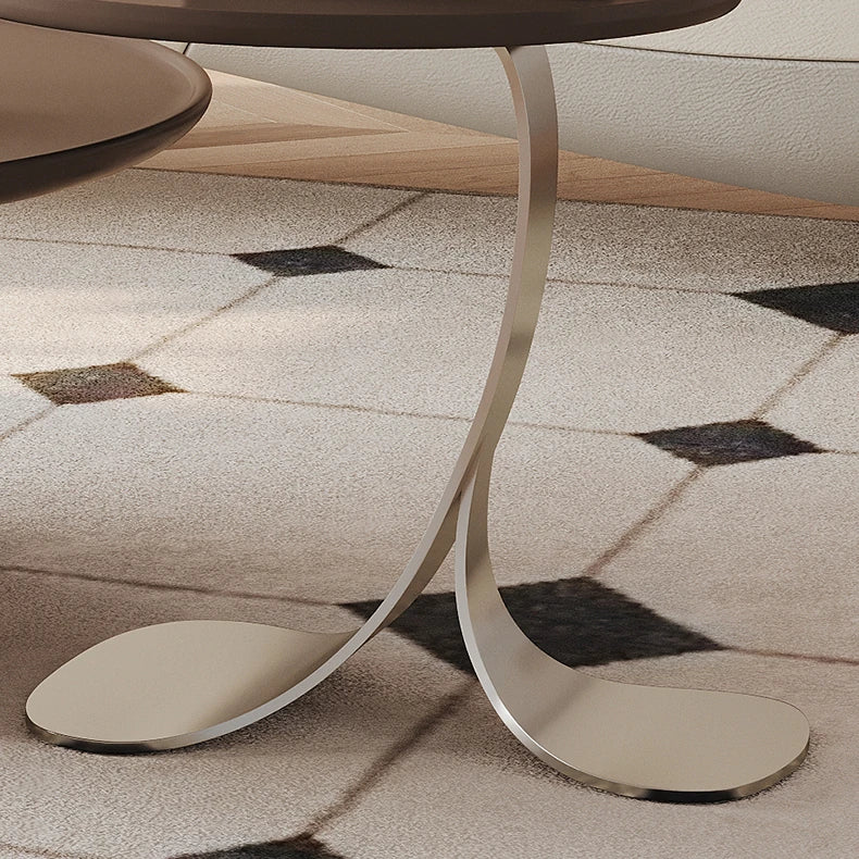 モダンデザインのステンレス&アクリル センターテーブル - ワイドサイズ100cm fif-4521