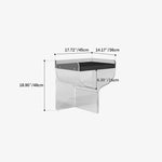 アッシュ材とアクリルのモダンナイトテーブル|スタイリッシュな追加家具 fif-4523