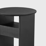 モダンデザイン!多層板ラウンドナイトテーブル - ベッドサイドに最適 fif-4525