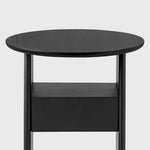 モダンデザイン!多層板ラウンドナイトテーブル - ベッドサイドに最適 fif-4525