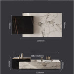 モダンデザイン センターテーブル 石材製 パインウッド風 リビングルーム用 高級感あふれるおしゃれなインテリア fjd-4683