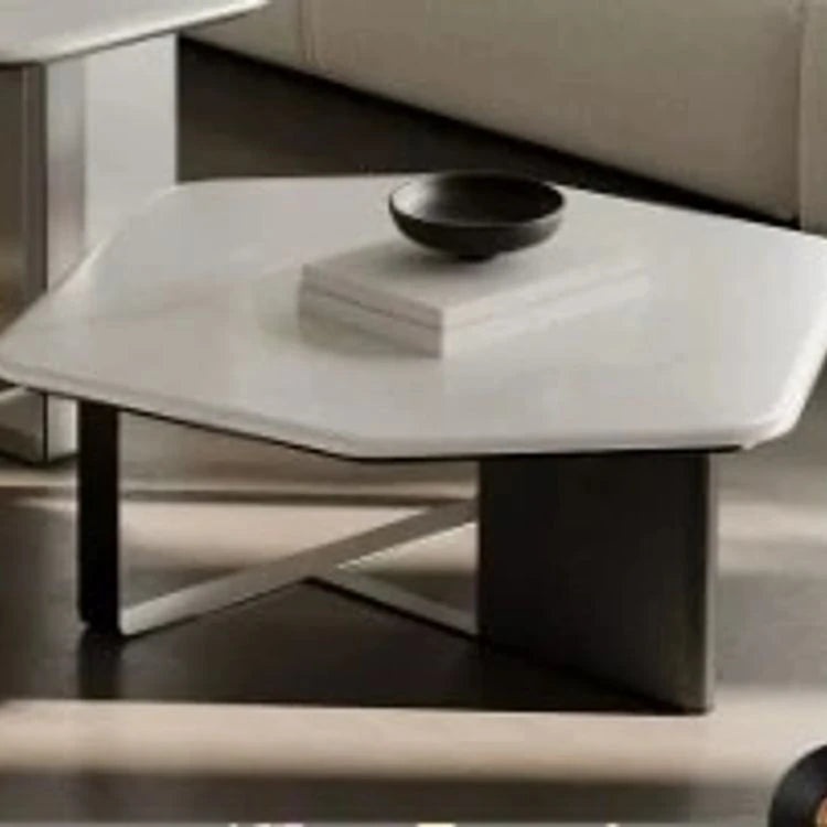 モダンデザイン石製センターテーブル|リビングルームを引き立てる洗練されたインテリアアイテム fjd-4686