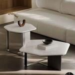モダンデザイン石製センターテーブル|リビングルームを引き立てる洗練されたインテリアアイテム fjd-4686