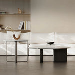 モダンデザイン石製センターテーブル|リビングルームを引き立てる洗練されたインテリアアイテム fjd-4686