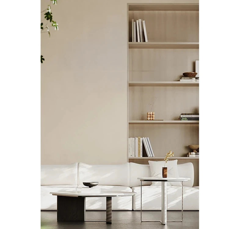 モダンデザイン石製センターテーブル|リビングルームを引き立てる洗練されたインテリアアイテム fjd-4686