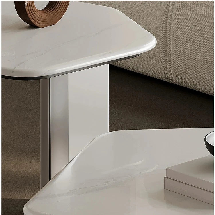 モダンデザイン石製センターテーブル|リビングルームを引き立てる洗練されたインテリアアイテム fjd-4686