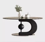 センターテーブル 強化ガラス アッシュ材 ステンレス製 おしゃれなデザイン 丸型2点セット モダンリビングに最適 fjd-4688